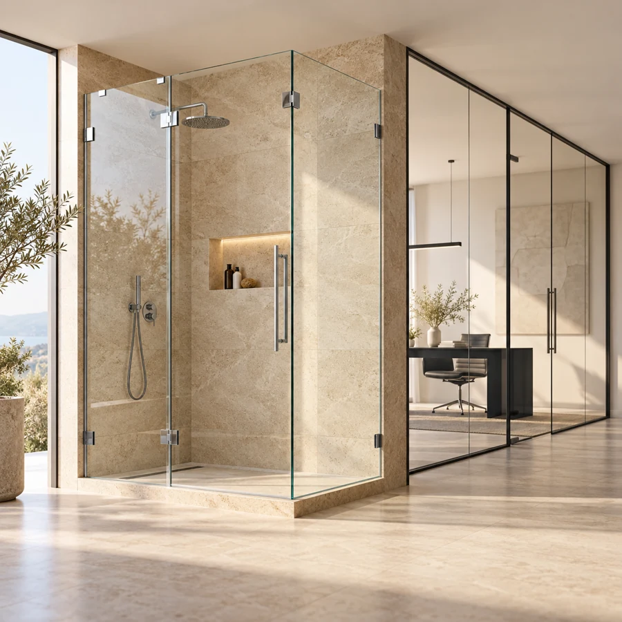 Divisiones de baño y oficina